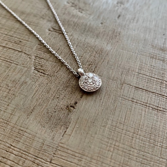 Pave Diamond Pendant Necklace - Picture 3 of 6